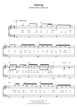 page one of Vienna (Piano & Vocal)