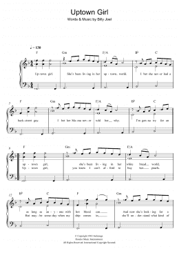 page one of Uptown Girl (Piano & Vocal)