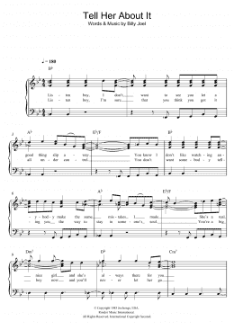 page one of Tell Her About It (Piano & Vocal)