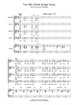 page one of The 59th Street Bridge Song (Feelin' Groovy) (Choir)