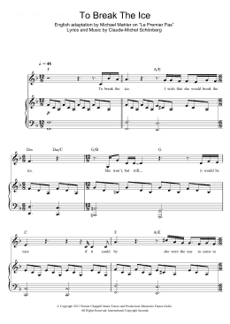 page one of To Break The Ice (Piano & Vocal)