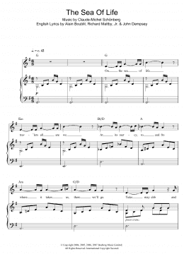 page one of The Sea Of Life (from The Pirate Queen) (Piano & Vocal)