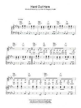 page one of Hard Out Here (Piano, Vocal & Guitar Chords)