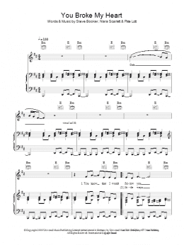 page one of You Broke My Heart (Piano, Vocal & Guitar Chords)