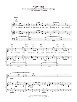 page one of Horchata (Piano, Vocal & Guitar Chords)