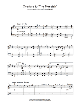 page one of Overture to 'The Messiah' (Piano Solo)