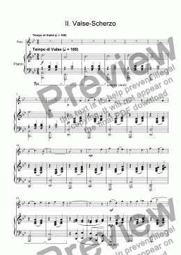 page one of Sonata for Flute and Piano (II. Valse-Scherzo)