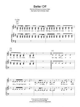 page one of Better Off (Piano, Vocal & Guitar Chords)
