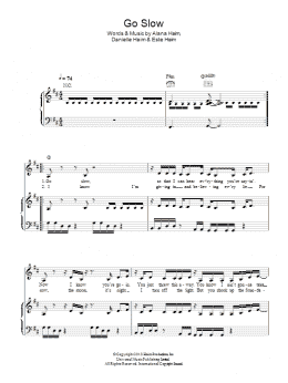 page one of Go Slow (Piano, Vocal & Guitar Chords)