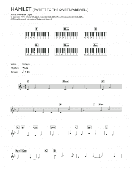 page one of Sweets To The Sweet - Farewell (from Hamlet) (Piano Chords/Lyrics)