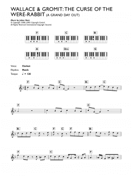page one of A Grand Day Out (from Wallace And Gromit: The Curse Of The Were-Rabbit) (Piano Chords/Lyrics)