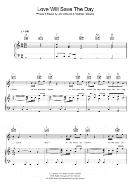 page one of Love Will Save The Day (Piano, Vocal & Guitar Chords)