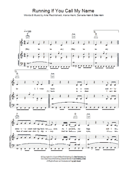 page one of Running If You Call My Name (Piano, Vocal & Guitar Chords)