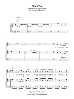 page one of The Wire (Piano, Vocal & Guitar Chords)