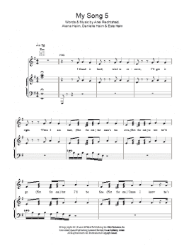 page one of My Song 5 (Piano, Vocal & Guitar Chords)