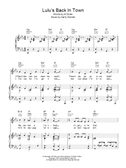 page one of Lulu's Back In Town (Piano, Vocal & Guitar Chords)