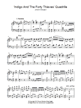 page one of Indigo & The Forty Thieves (Piano Solo)