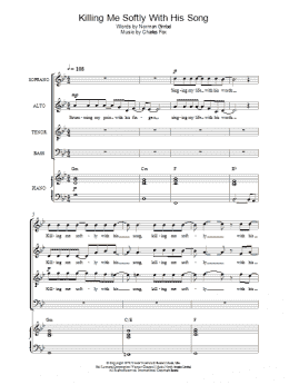 page one of Killing Me Softly With His Song (Choir)