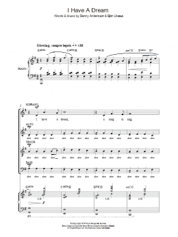 page one of I Have A Dream (SATB Choir)