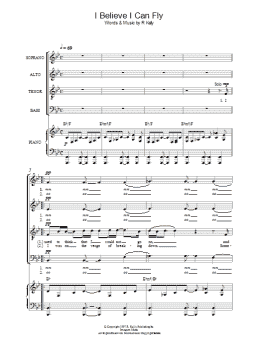 page one of I Believe I Can Fly (Choir)