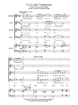 page one of Try A Little Tenderness (Choir)