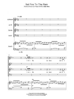 page one of Set Fire To The Rain (Choir)