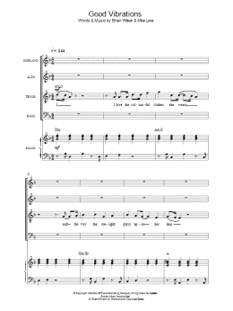 page one of Good Vibrations (SATB Choir)