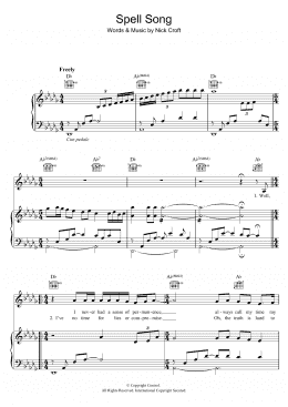 page one of Spellsong (Piano, Vocal & Guitar Chords)