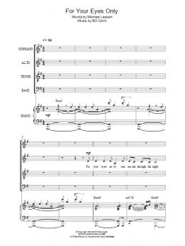 page one of For Your Eyes Only (Choir)