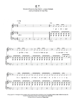 page one of E.T. (Piano, Vocal & Guitar Chords)