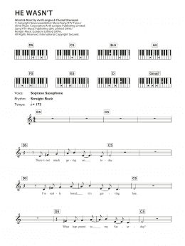 page one of He Wasn't (Piano Chords/Lyrics)