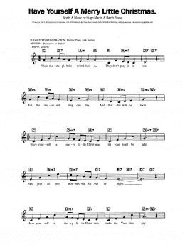 page one of Have Yourself A Merry Little Christmas (Piano Chords/Lyrics)