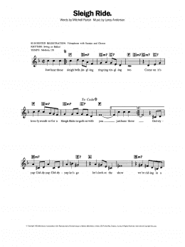 page one of Sleigh Ride (Piano Chords/Lyrics)