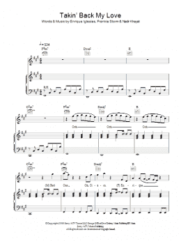 page one of Takin' Back My Love (Piano, Vocal & Guitar Chords)