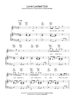 page one of Love Locked Out (Piano, Vocal & Guitar Chords)