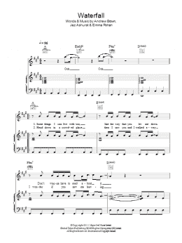 page one of Waterfall (Piano, Vocal & Guitar Chords)