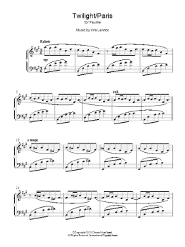 page one of Twilight/Paris (Piano Solo)