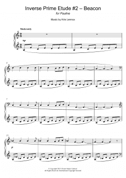 page one of Inverse Prime Etude #2 - Beacon (Piano Solo)