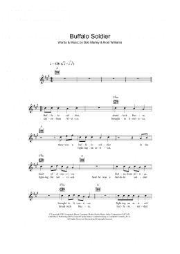 page one of Buffalo Soldier (Lead Sheet / Fake Book)