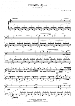 page one of Preludes Op.32, No.5 Moderato (Piano Solo)