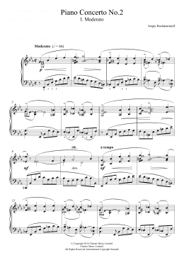 page one of Piano Concerto No.2 - 1st Movement (Piano Solo)