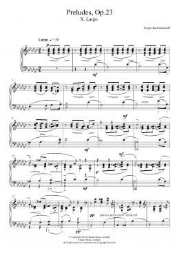 page one of Preludes Op.23, No.10 Largo (Piano Solo)