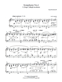 page one of Symphony No.2 - 1st Movement (Piano Solo)