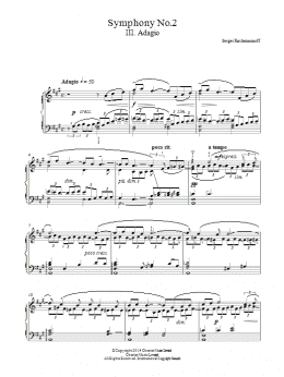 page one of Symphony No.2 - 3rd Movement (Piano Solo)