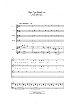 page one of Bye Bye Blackbird (arr. Jonathan Wikeley) (SATB Choir)
