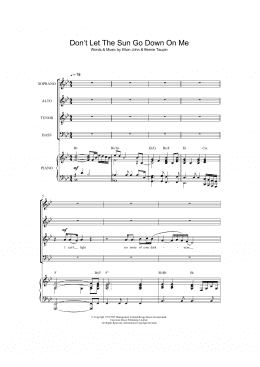 page one of Don't Let The Sun Go Down On Me (arr. Christopher Hussey) (SATB Choir)