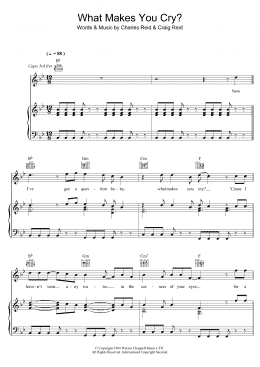 page one of What Makes You Cry (Piano, Vocal & Guitar Chords)