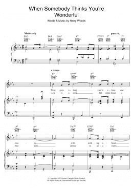 page one of When Somebody Thinks You're Wonderful (Piano, Vocal & Guitar Chords)