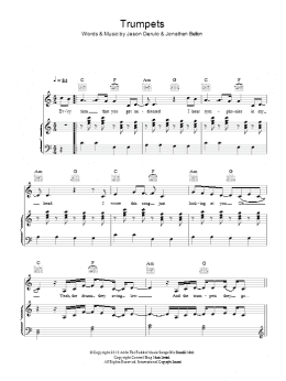 page one of Trumpets (Piano, Vocal & Guitar Chords)