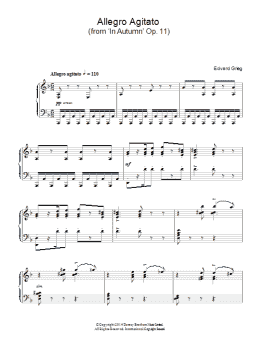 page one of Allegro Agitato (from 'In Autumn' Op. 11) (Piano Solo)